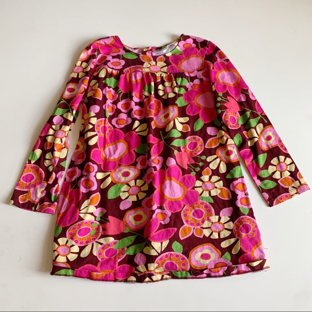 Hana Andersson Floral Long Sleeve Tunic Size 140